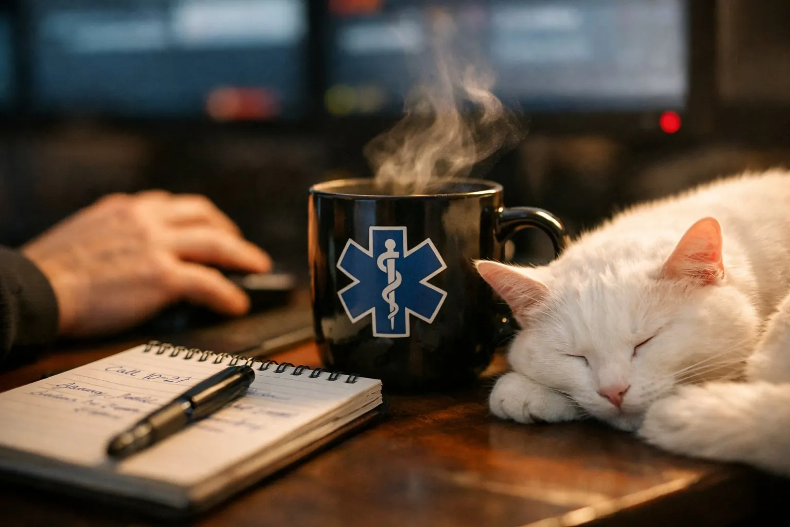 Arbeitsplatz-Detail mit Findus